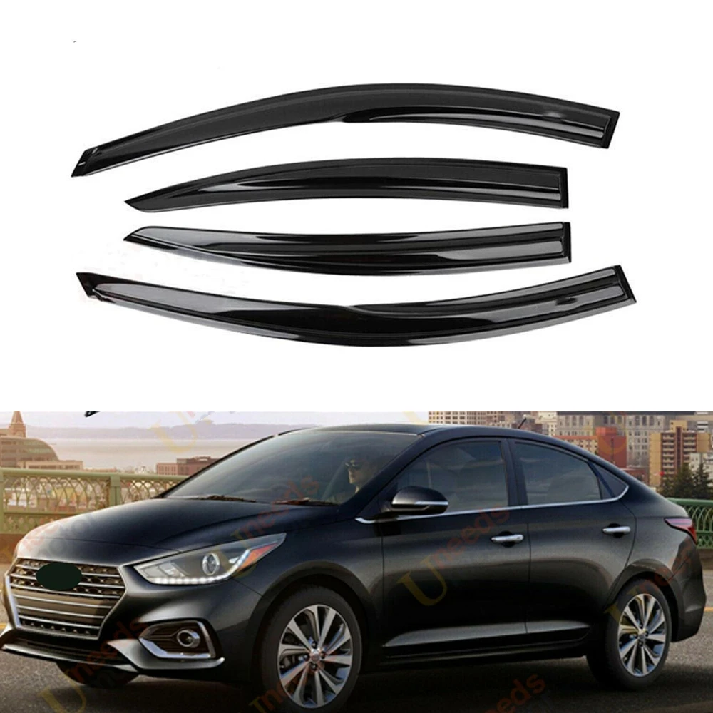 

Для Hyundai ACCENT 2018 2019 2020 2021 + оконный козырек от дождя, защита от атмосферных воздействий, ветрозащитный дефлектор, тонкая отделка, тент, навес, плащи