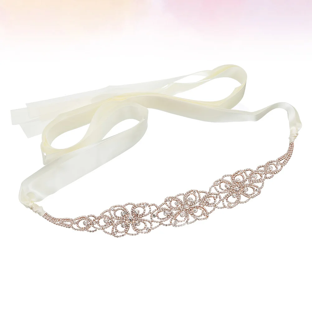 

Crystal Wedding Waistband Bride Bridal Belt Bridesmaid Party Formal Occasion Fashion Accessory Silver Durable Cloth Material