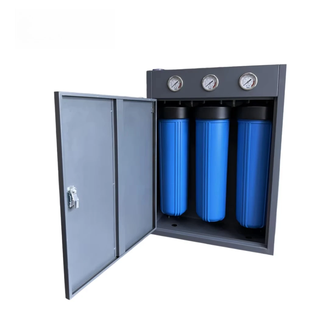 

Whole House Water Filter System with Carbon Steel Housing 3-stages with PP/CTO/UDF and Pressure Gauge for Home Water Supply