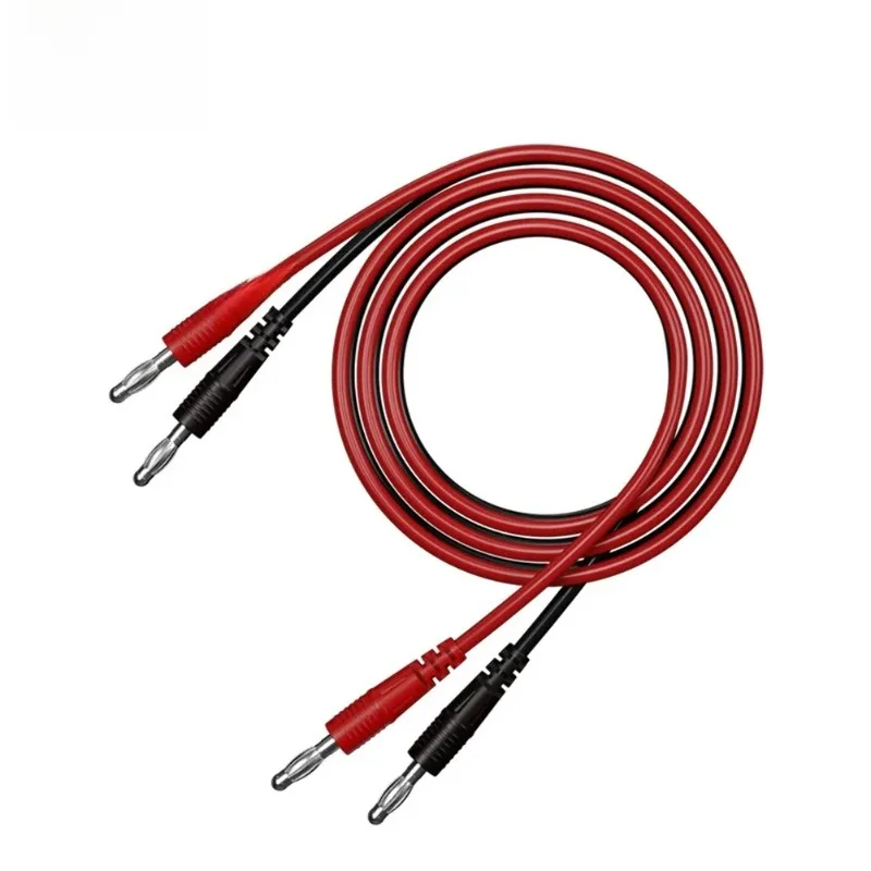 2pcs Test Connectors 4mm Dual Head Banana Test Connector Copper Nickel Plated Injection Molding Wire Power Connection Test-Lead