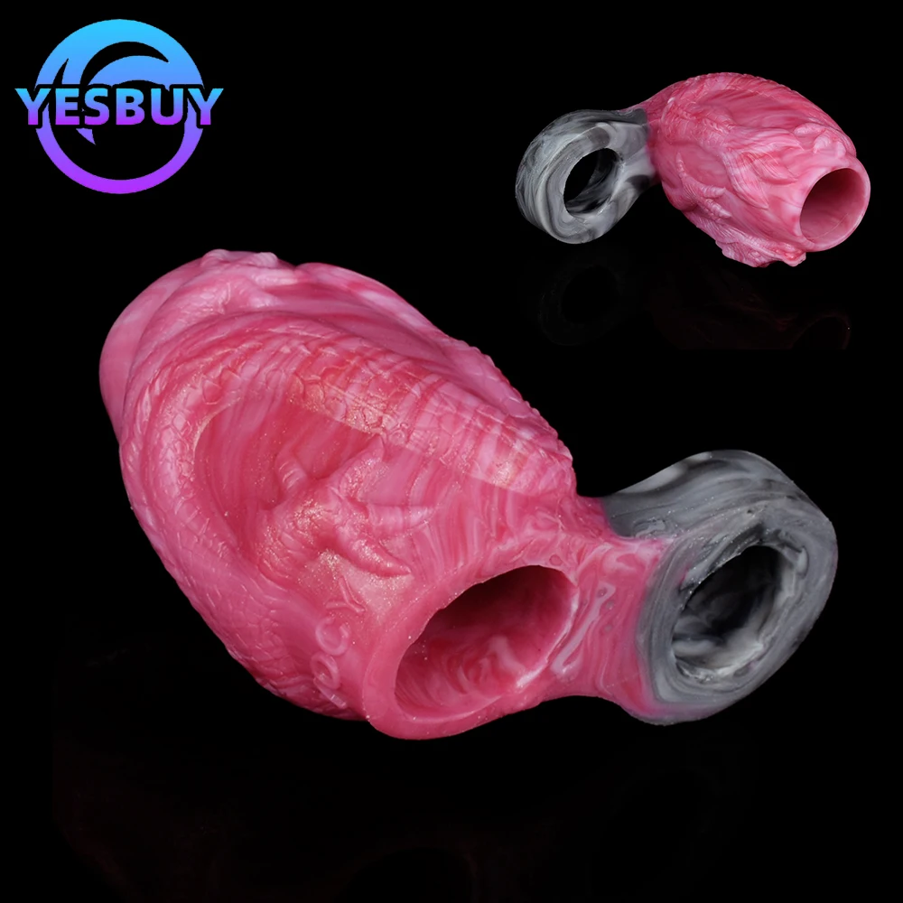 

YESBUY Fairy Dragon Dildo Sheath Hollow Dick Ring Detachable Sex Toy For Men Penis Enlargement Anal Vaginal Stimulator Sexy Tool