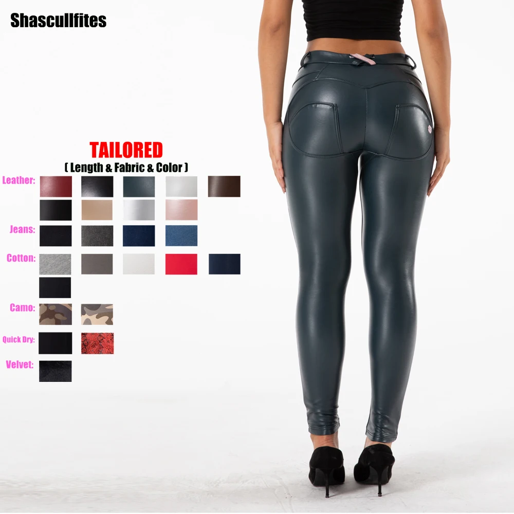 

Shascullfites Gym And Shaping Pants Tailored Navy Blue Leather Pant Leather Skinny Womens Cold Weather Leggings