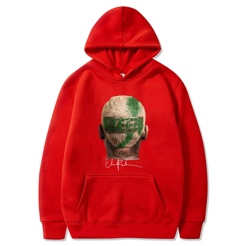 Homens e mulheres de grandes dimensões Hip Hop Hoodies, Fashion Rapper, Chris Brown, Breezy Graphic Hoodie, pulôver solto, Streetwear masculino