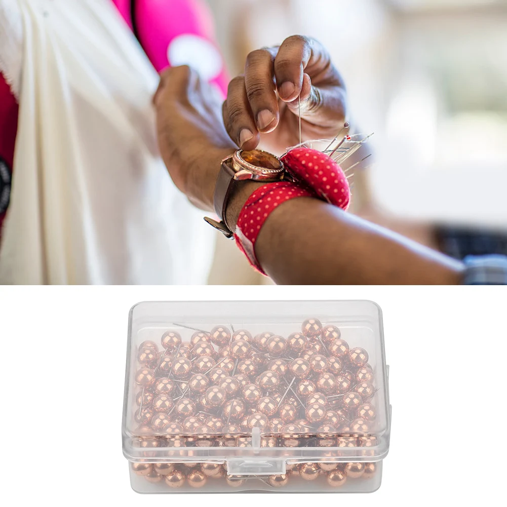 Thumbtack Pushpin Drawing Pin Map Tack 200pcs Round Ball Plastic Pushpin Thumbtack Pins Decorative DIY Tool