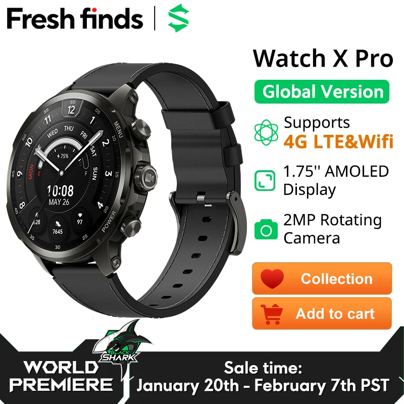 [World Premiere] Global Version Black Shark Smart Watch X Pro 4G Android Smart Watch 1.75