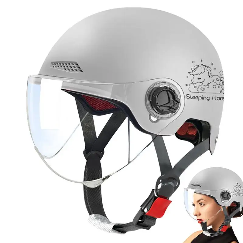 

Motorcycle Half Headgear Multi-sport Impact Protection Motorcycle Safety Hat with Sun Visor Cruiser Scooter Motorcycle Half