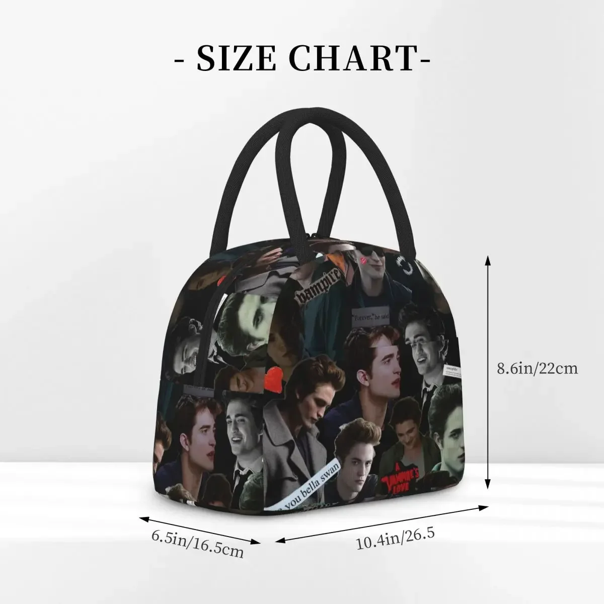 Edward Cullen Twilight Insulated Lunch Bag for Women Kids Leakproof Food Boxes Thermal Lunch Box Tote
