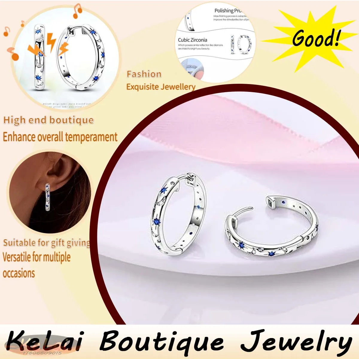 

Лидер продаж, сверкающие женские серьги со звездным небом в европейском и американском стиле, модные индивидуальные серьги со звездами и луной, украшенные бриллиантами