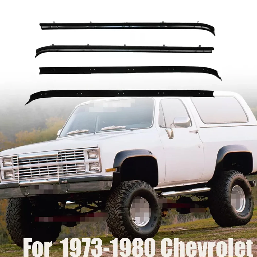 

High Quality Car Accessories 4PCS Front Window Sweep Felt Weatherstrip Seal Kit Set for 1973-1980 C K Pickup Truck