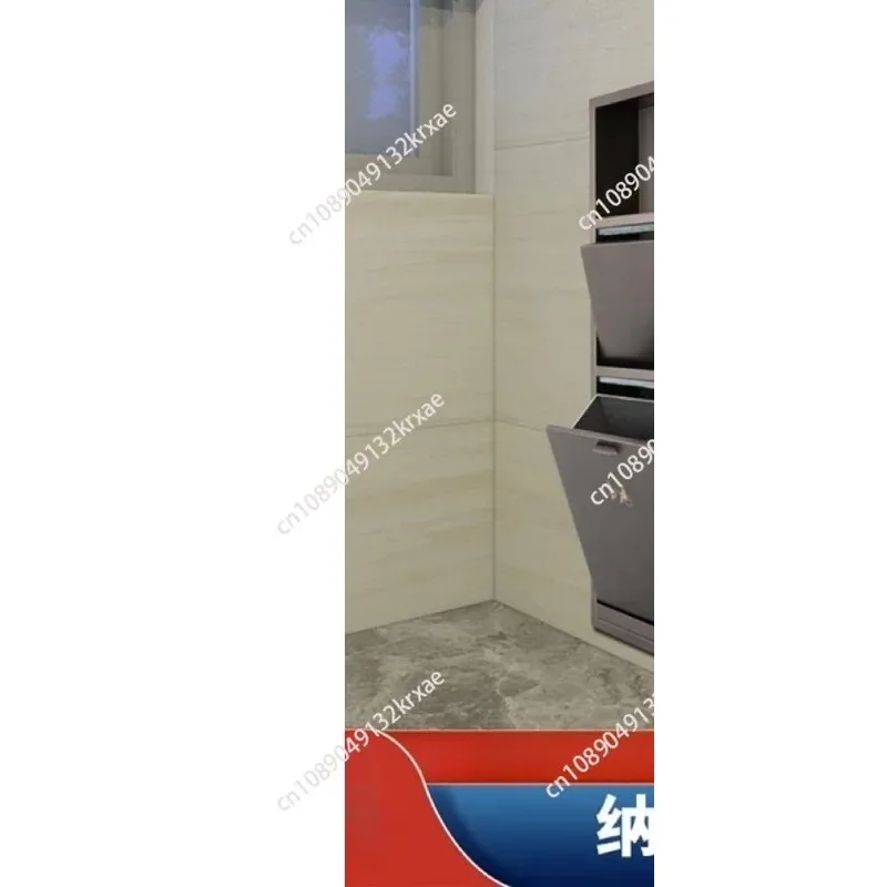 304 stainless steel embedded trash can, toilet tissue box, toilet brush niche two-in-one hidden embedded
