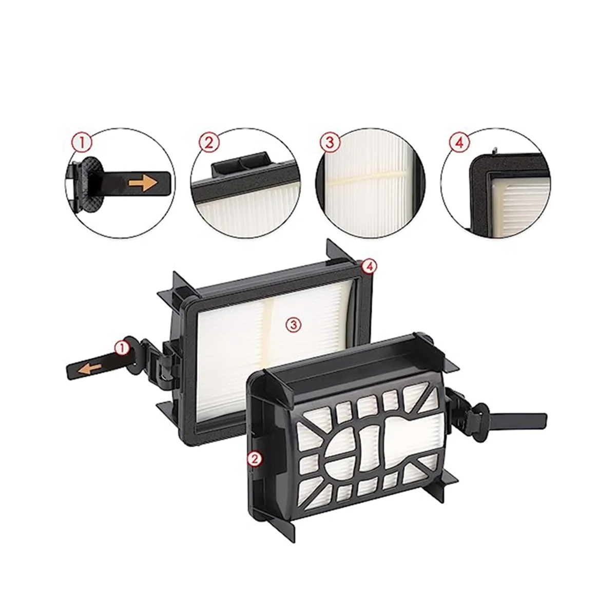 Nadaje się do akcesoriów Robot odkurzający AV2501AE/AV2502AE filtr Haipa bawełniany filtr