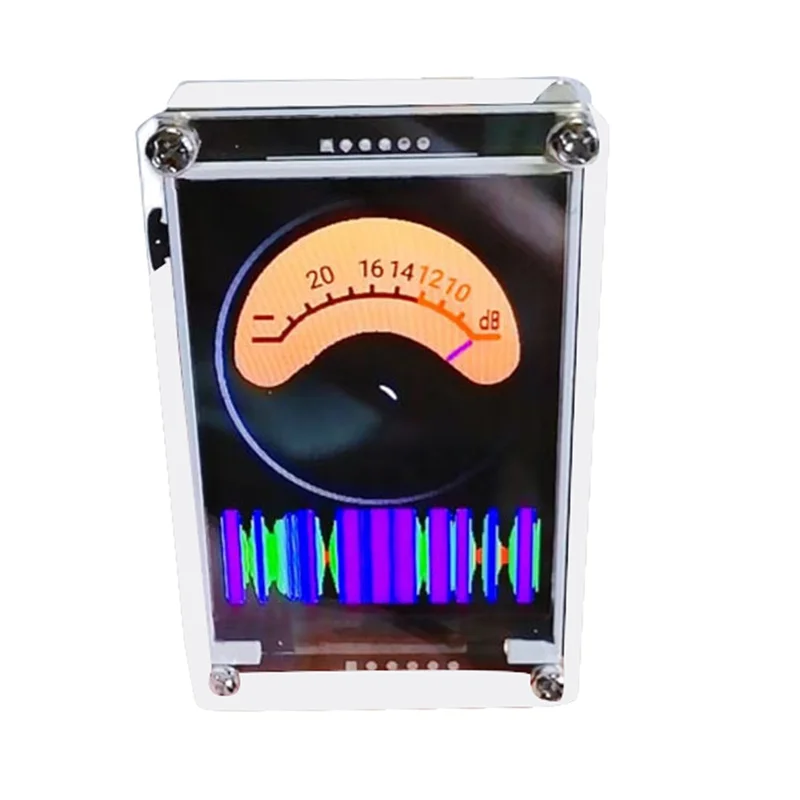

AIAI Voice Activated 1.3 Inch Music Spectrum Rhythm Level Indicator VU Meter HD LCD Color Analog Multi-Mode Support GPS
