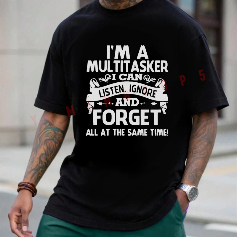 

I'm A Multi-tasker Graphic Motorcycle T-Shirt Cotton Men Summer Casual Short Sleeve Round Neck Fashion Tees 2026