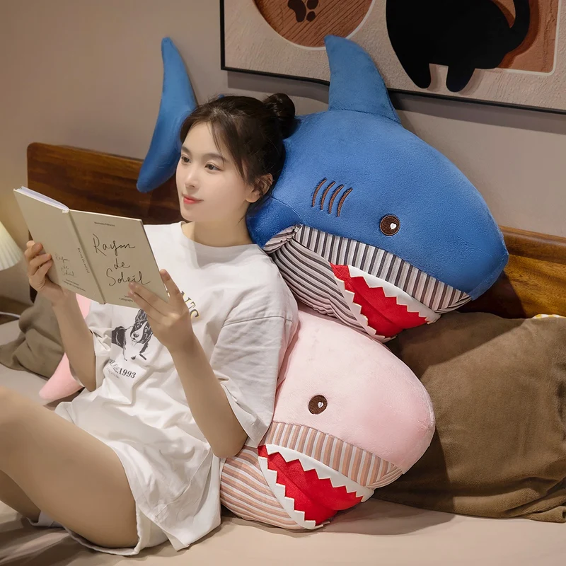ألعاب قطيفة محشوة ناعمة على شكل قرش تحت البحر، وسادة مرافقة على شكل حيوانات المحيط للأطفال والأولاد لتزيين حفلات أعياد الميلاد #3