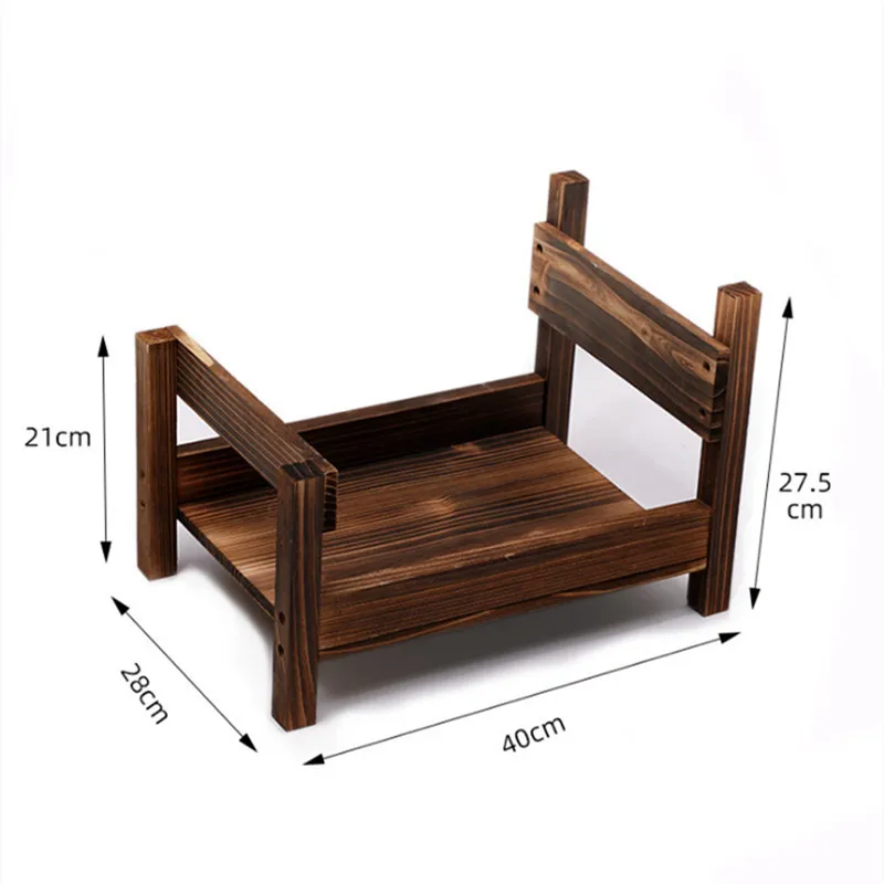 Retro Wood Bed Accessories Baby Photography Gift Studio Prop Newborn Infant Basket Background Posing Photo Shoot Detachable Crib