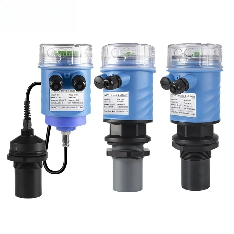 PY233 Factory Supplies RS485 Ultrasonic Level Transmitter Water Tank Plastic Oil Mud Sewage 4-20mA Ultrasonic Level Sensor
