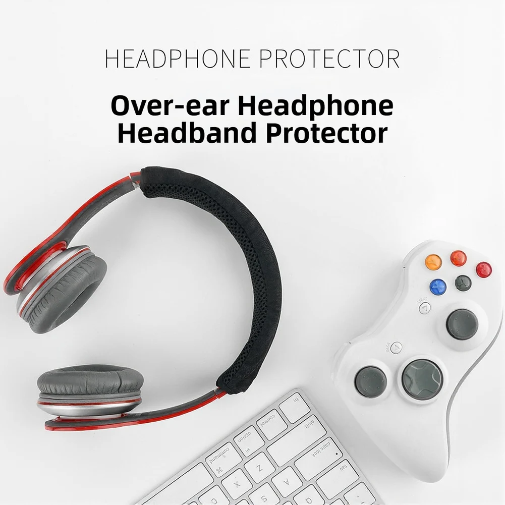 Soft Elastic Mesh Headband Protector with Zipper for Headphones to Enhance Airflow Distribution and Resist Deformation Over Time