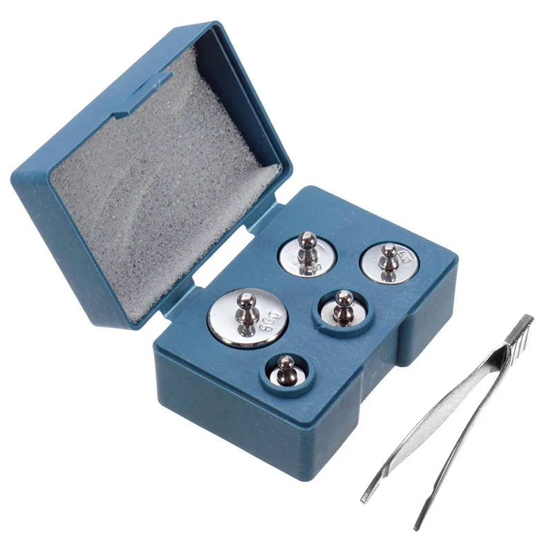 50g Precision Calibration Weights 5g 5pcs Set 10g 20g Carbon steel Commercial Educational use For Digital Scales