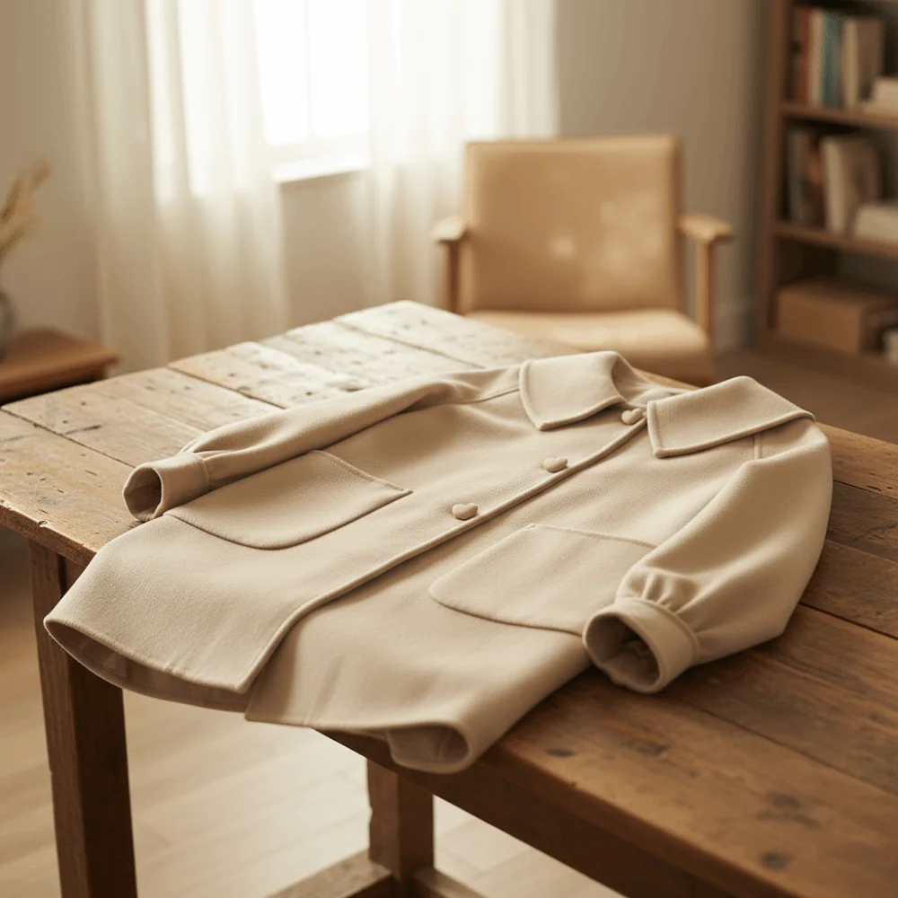 

Mid Length Woolen Coat Women Heart-shaped Buckle Flip Collar Long Sleeve Cardigan Lady Tops Autumn Winter Windproof Coats Spring