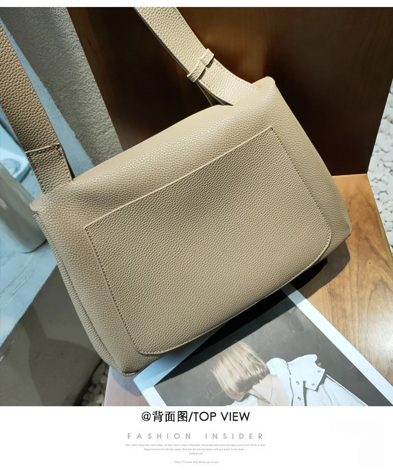 Luxury Women Tote 2024 Genuine Leather Messenger Bag Simple Large Capacity Casual Shoulder Bag Cowhide Wide Band Crossbody Bag