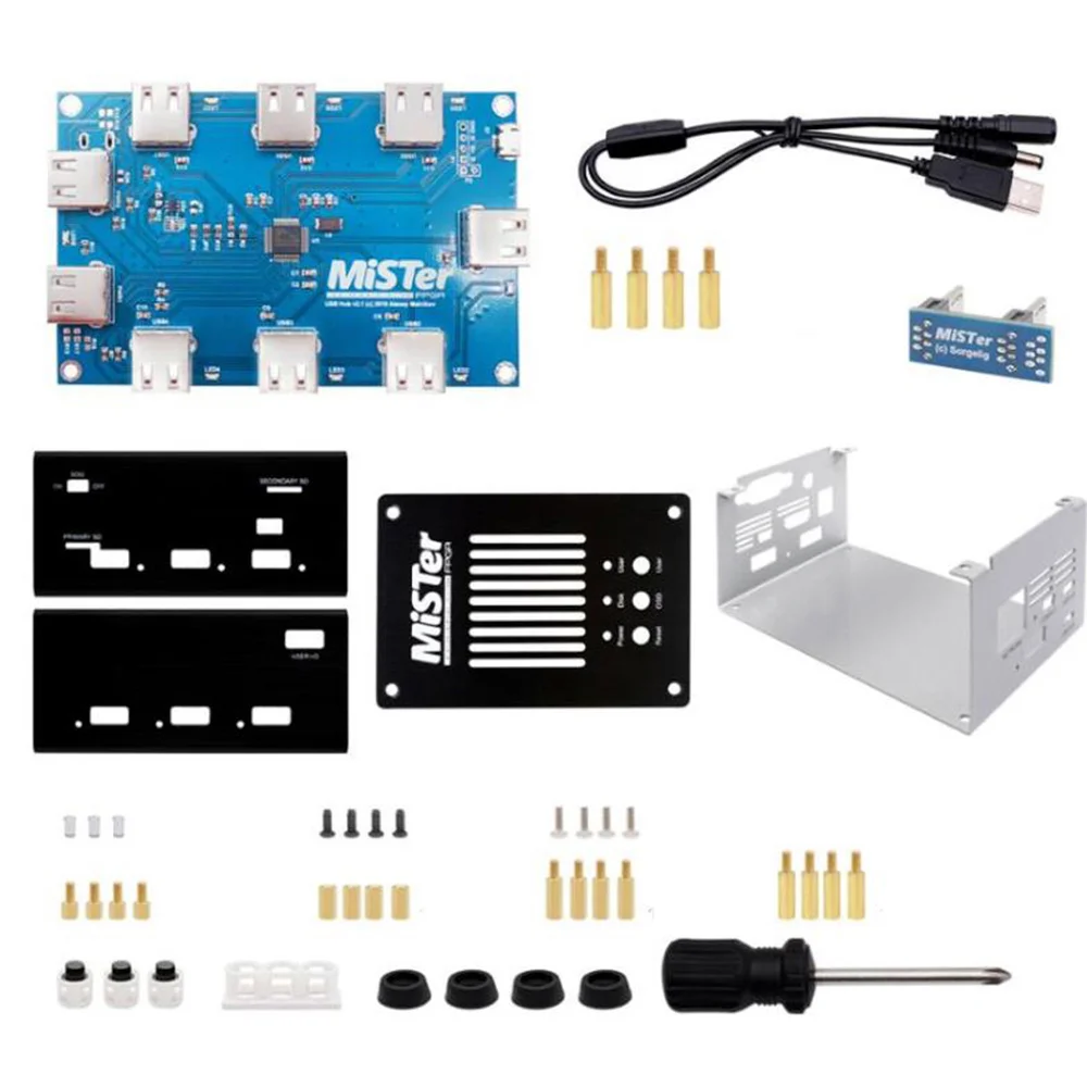 

Metal Case for Mister FPGA Suit for DE10-Nano Main Board with Manual Welding USB Hub V2.1 Board for MisTer FPGA