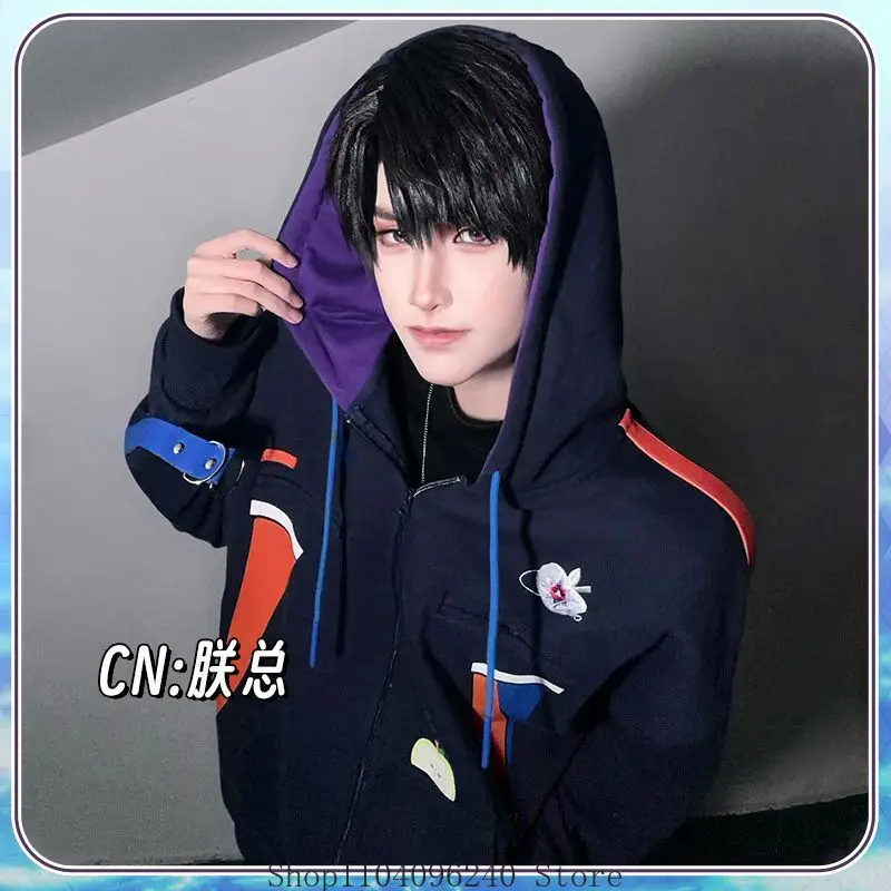 

Куртка с длинными рукавами в стиле аниме Love and Deepspace Caleb, пальто унисекс, толстовка на молнии, крутая толстовка с капюшоном, топ, костюм для косплея