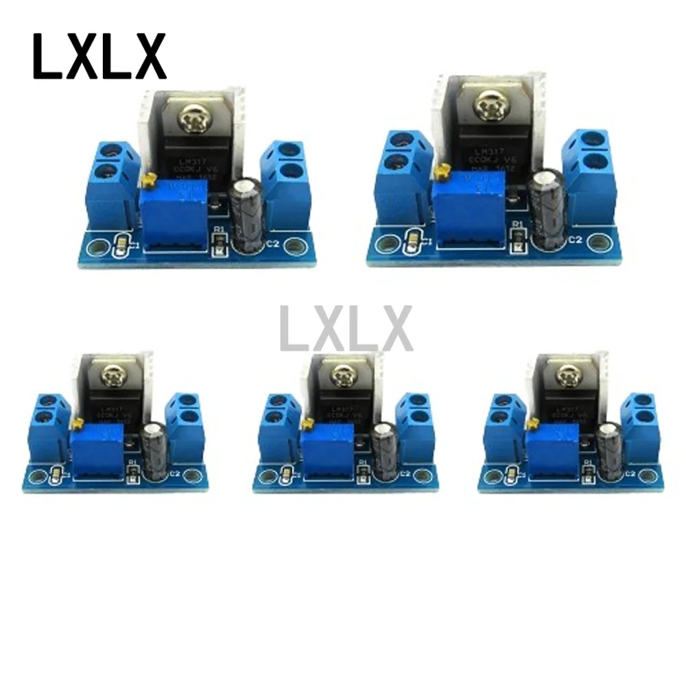 5PCS Module LM317 DC-DC DC Converter Step-Down Circuit Board Step-Down Module Adjustable Linear Regulator