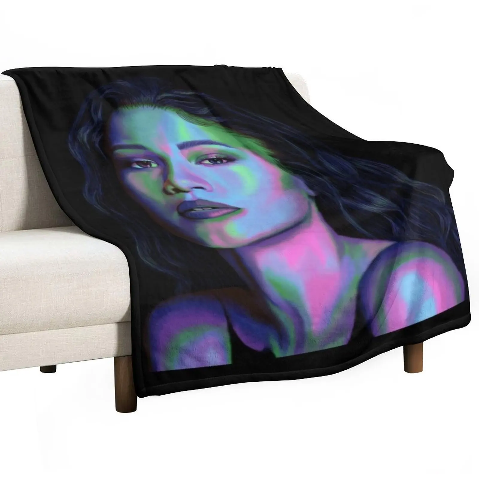 

Zendaya in Color Throw Blanket Sofa Blanket Beach Blanket Luxury For Decorative Sofa