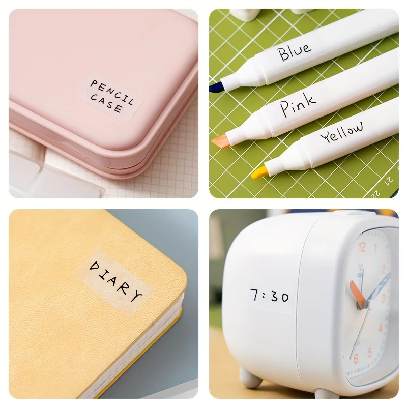 60pcs Semi-Transparent Label Stickers, Quick Writing Markers, Storage Labels, Multipurpose Blank Adhesive Household Stickers