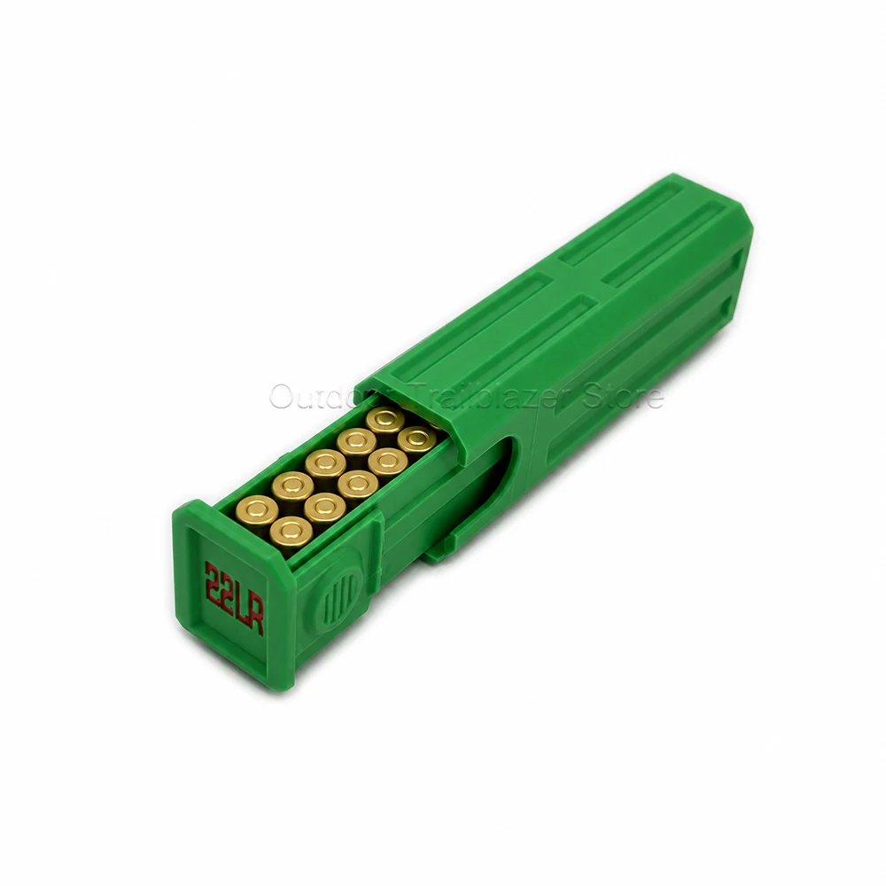30 Rounds Mini .22LR Ammo Box Sliding Cover Portable Tactical   Lightweight Pocket Bullet Organizer Hunting Accessories