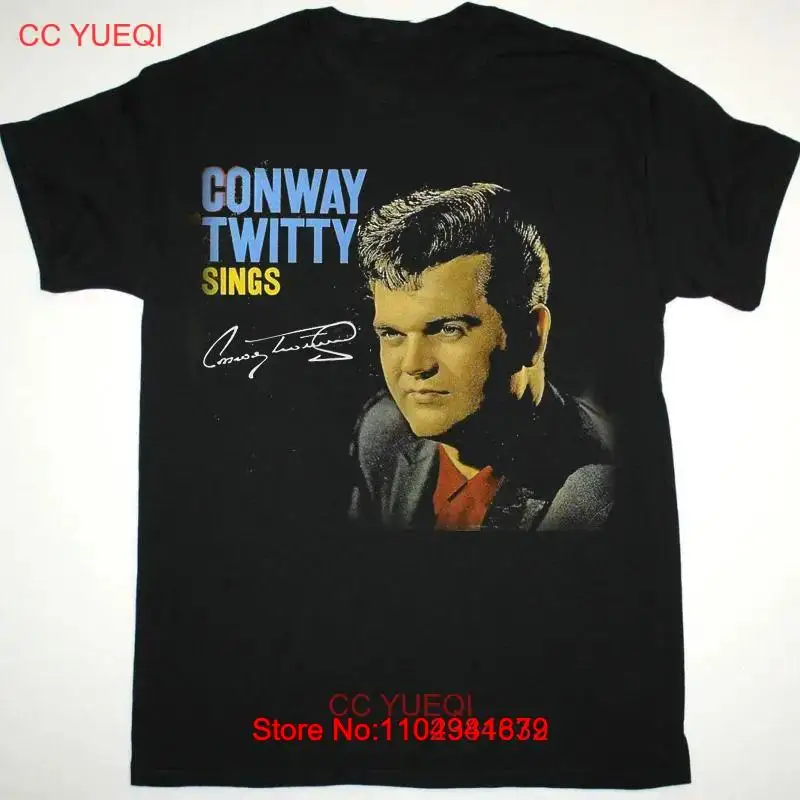 Conway Twitty Cotton Short Sleeve Black S-2345XL Unisex T-Shirt