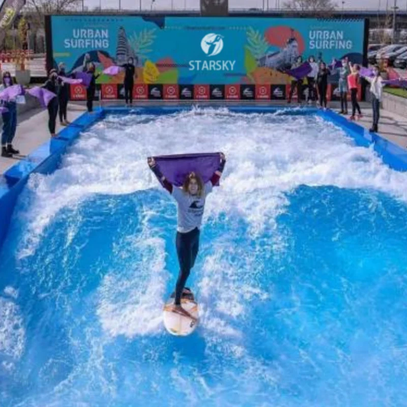 Indoor Outdoor Dual-use Stainless Steel Surfing Simulator Custom Adult Wave Pool Surfing Equipment At Factory Price