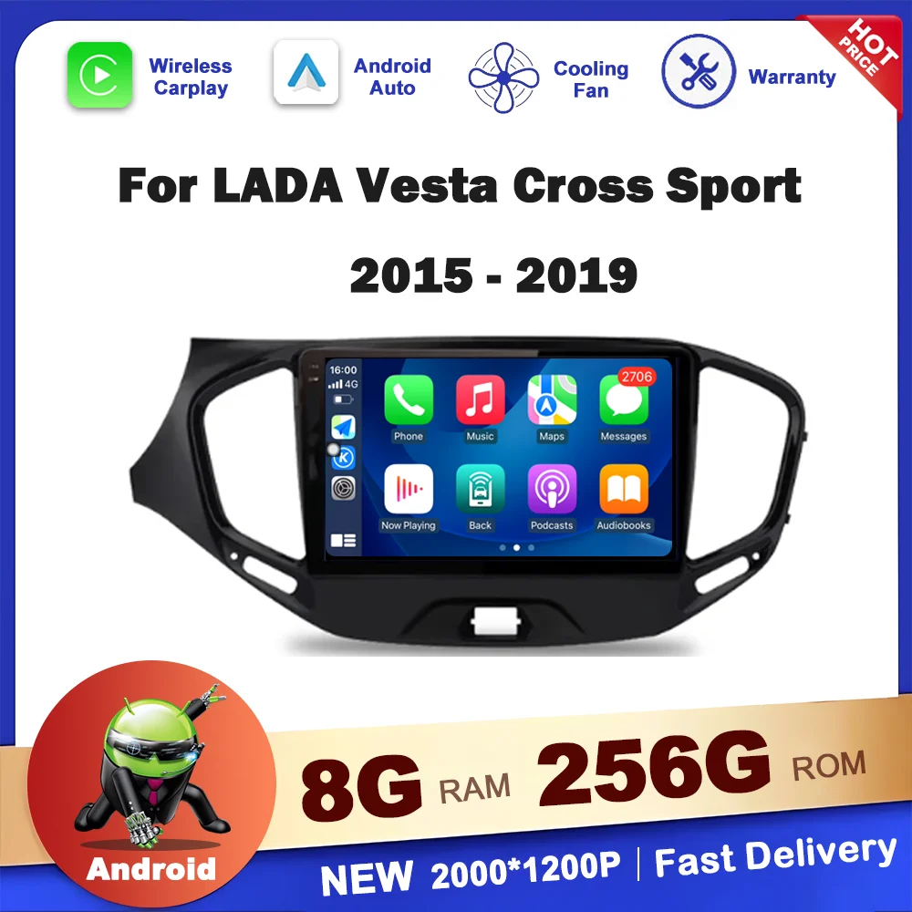 

Android OS for LADA Vesta Cross Sport 2015 - 2019 Car Radio Multimedia Video Player GPS Navigation Audio Stereo Head Unit WiFi