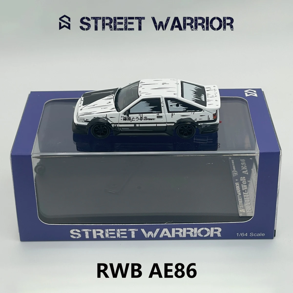 In Stock AE86 RWB Street Warrior 1:64 Widebody Comic Art Livery Classic JDM Drift Modified Diecast Model Car