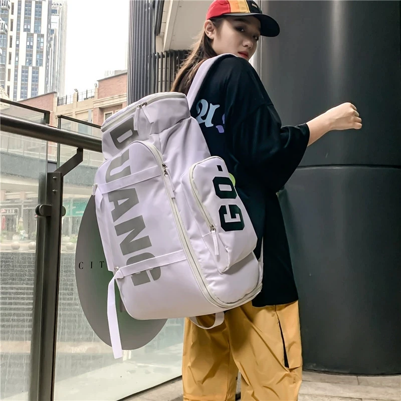 Large Capacity Backpack Laptop Compartment Suitcase Attachment Heavy Duty Travel Backpack Multiple Zippered Pockets Busines Bags
