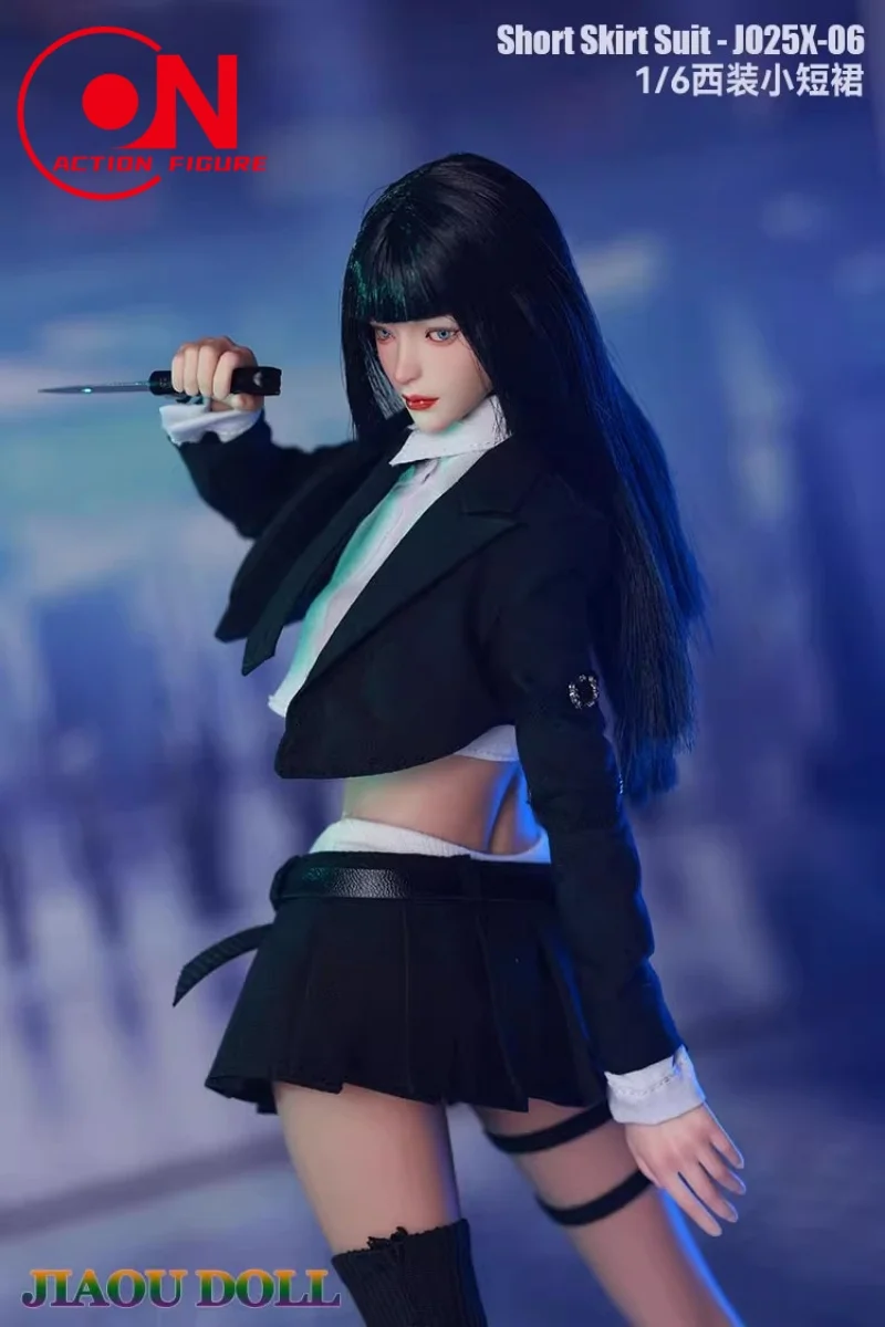 JO25X-06 JO25X-07 1/6 échelle femme taille exposée demi-jupe costume noir ensemble de vêtements modèle adapté 12 pouces PH TBL soldat figurine d'action