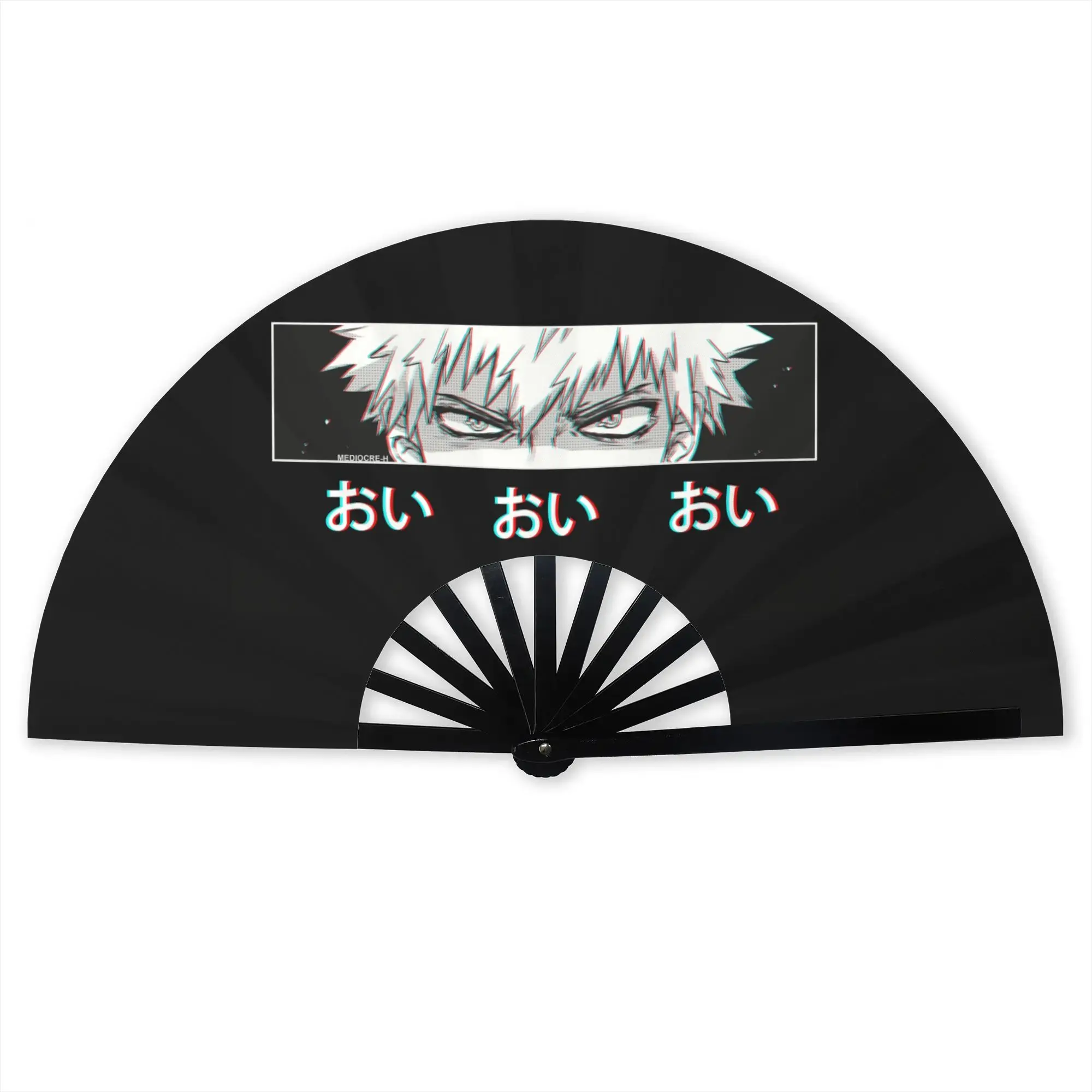 My Hero Academia Bakugo Oi Oi Oi Traditional Folding Fan Oriental Art Manga High-Quality Fans Gift Elegant Decorative Hand Fan