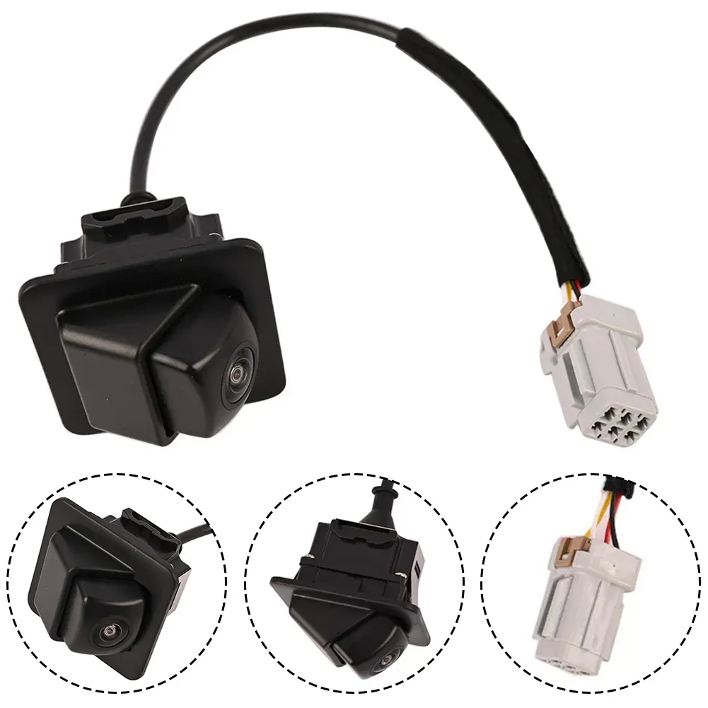 Black Sedan Rear View Back Up Camera Broken Damaged Direct Replacement Easy Installation High Strength OEM Number