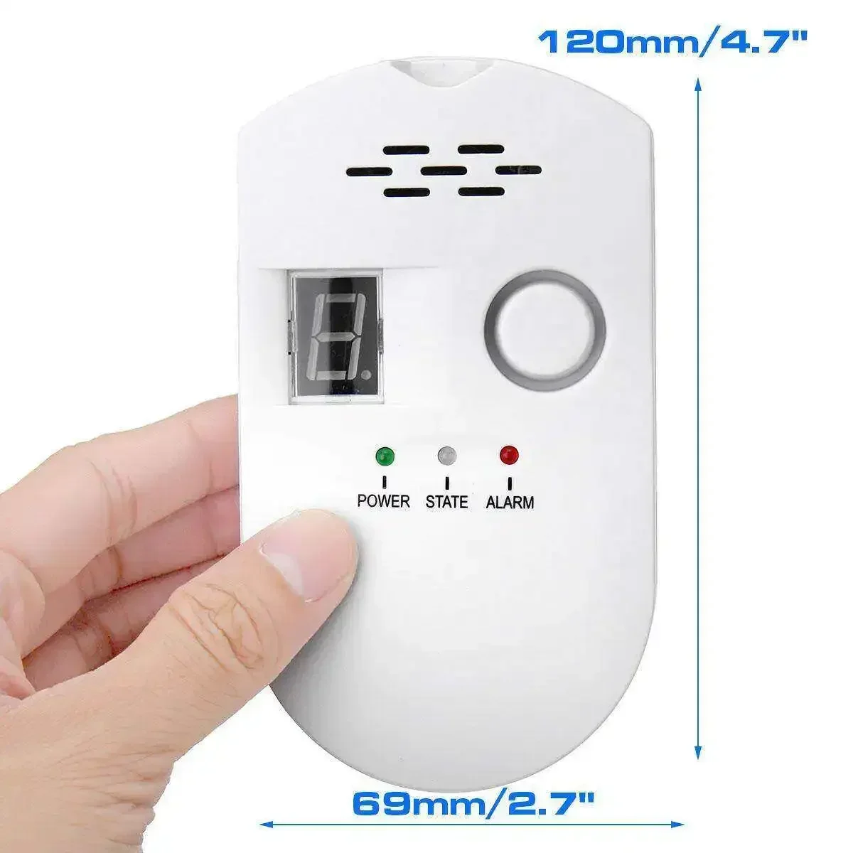 Home Security Protection Digital Gas Leak Detector 110V-240V Propane Butane Methane Natural Gas Safe Alarm Sensor