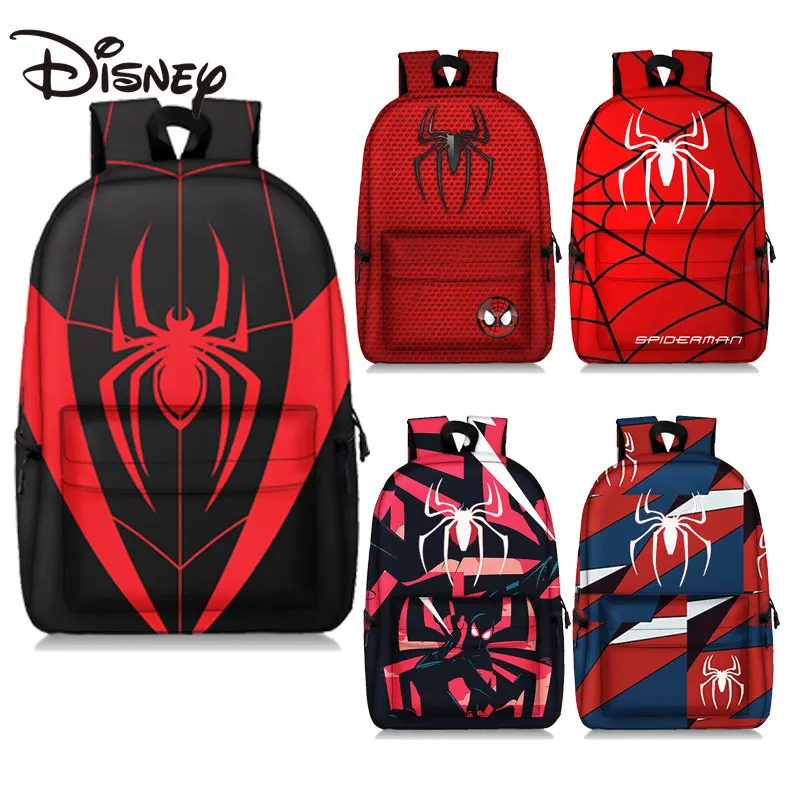 MINISO Avengers Cartoon Characters Boys Primary School Backpack Anime Schoolbag Polyester 3D Printing Burden-reducing Backpack