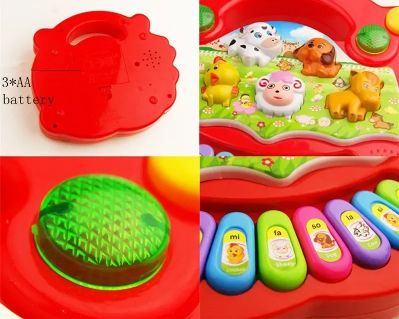 

[Funny] Baby Animal Farm Electrical keyboard Piano Music Toy Electronic organ Gift Popular musician music enlightenment toys