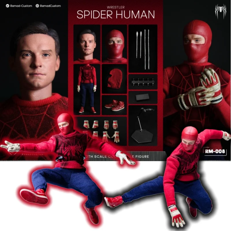 Figura de Acción Coleccionable Tobey Spider Human RM-008 de 6 Pulgadas, 1/12, Muñeco Soldado Masculino Personalizable, Juguete Decorativo, Regalo