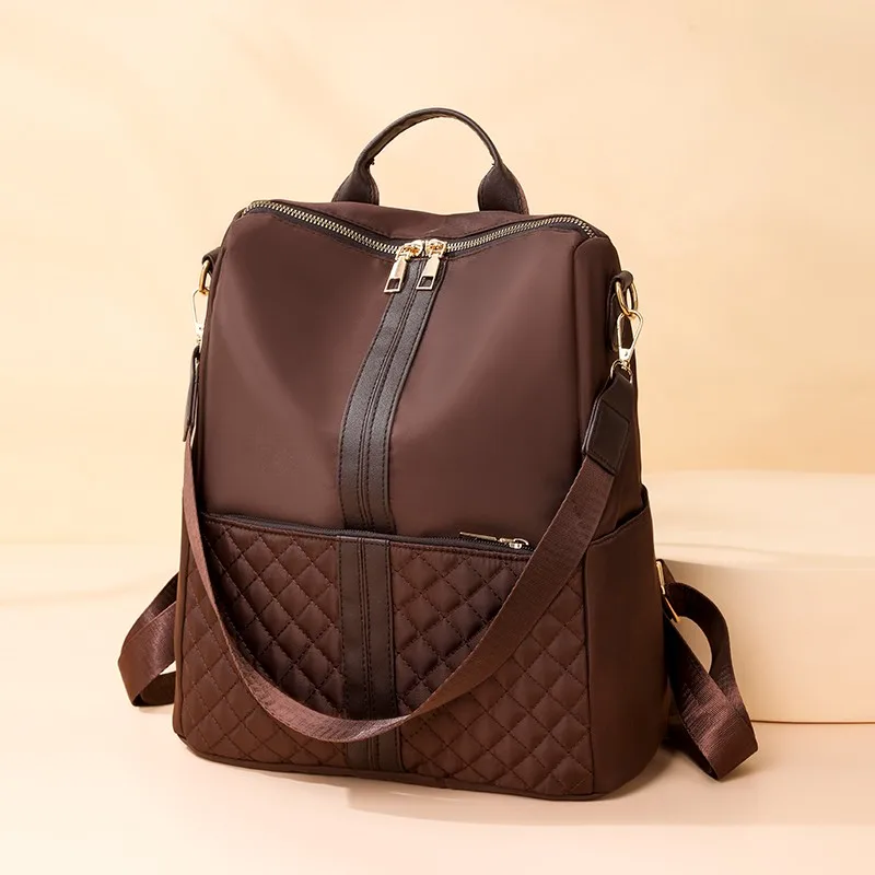

Double-shoulder bag, women's Korean-style trendy Oxford cloth small backpack, ladies nylon diamond-patterned sewn bag, fashionab