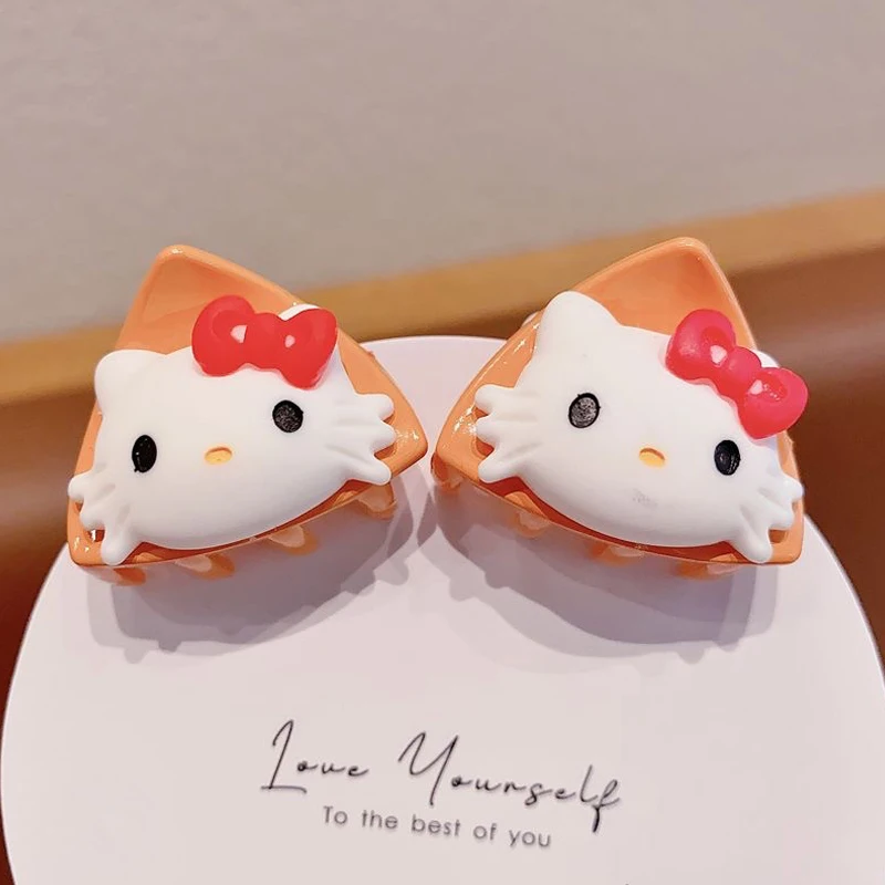 1Pair Cartoon Sanrio Hair Clip Melody Kuromi Cinnamoroll Kt Cat Anime Hair Clip For Women Girls Sweet Hair Accessories Gift