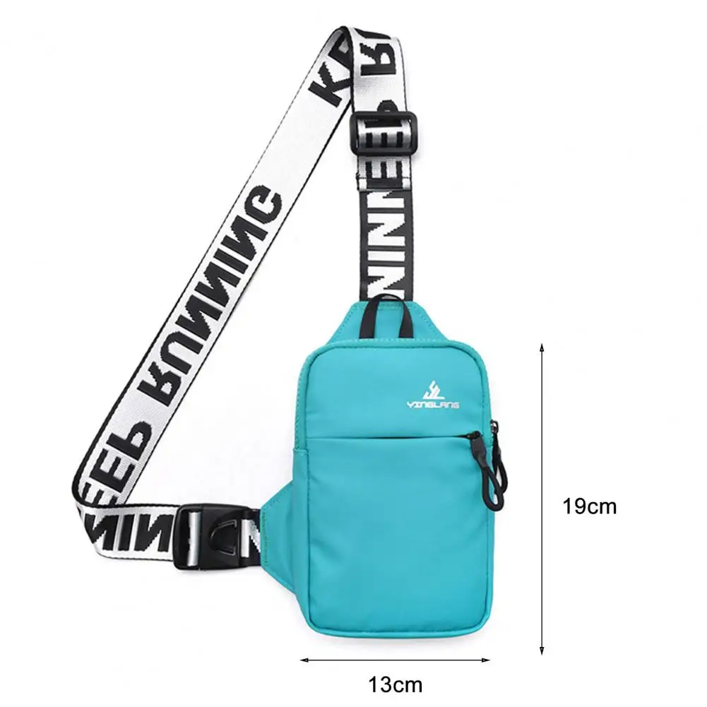 Fashion Sports Chest Bag  Compact Lightweight Mobile Phone Bag  Waterproof Square Crossbody Bag