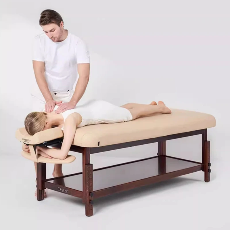 Wooden Tattoo Massage Bed Pedicure Spa Esthetician Facial Lash Massage Bed Full Body Bench Bett Beauty Salon Furniture LJ50MB