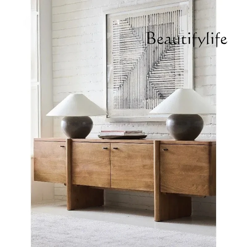 

G55 Средневековый шкаф для телевизора Гостиная из массива дерева Бытовой шкафчик для хранения Декоративный шкаф у входа в стену