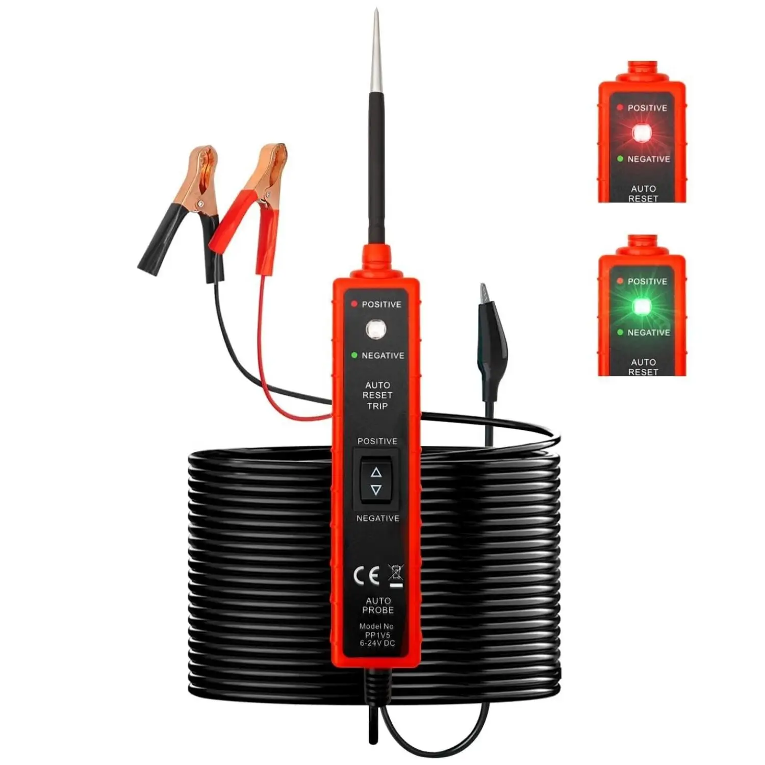 Stroomcircuit Sonde Tester 6-24V Dc Test Licht Kortsluiting Auto Component Elektrische Polariteit Identificeren Continuïteit Tester