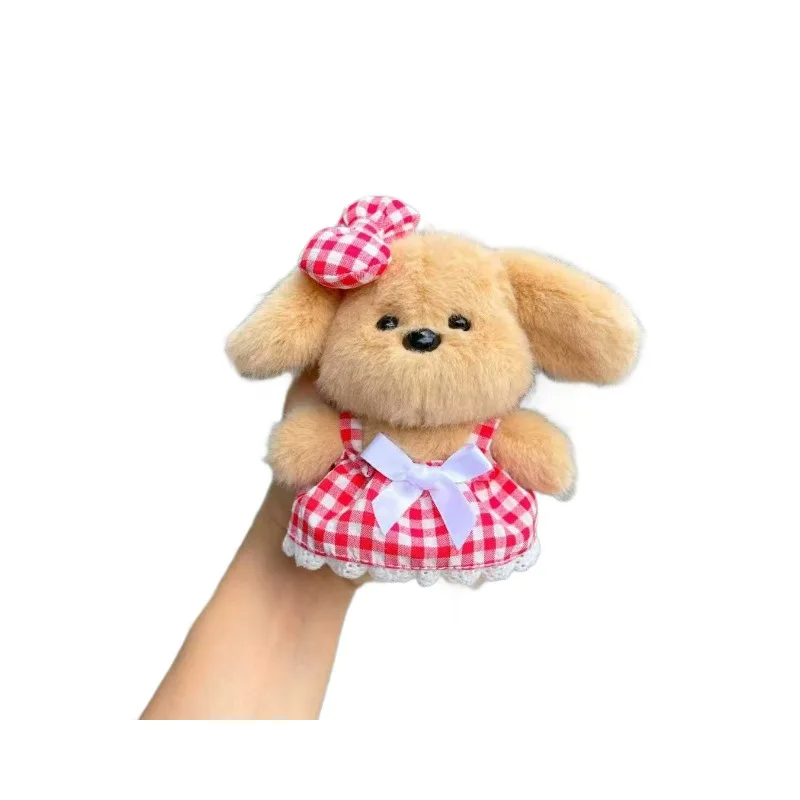 لطيف اللباس جرو أفخم دمية المفاتيح الهاتف الإبداعية زوجين أفضل صديق على ظهره سحر