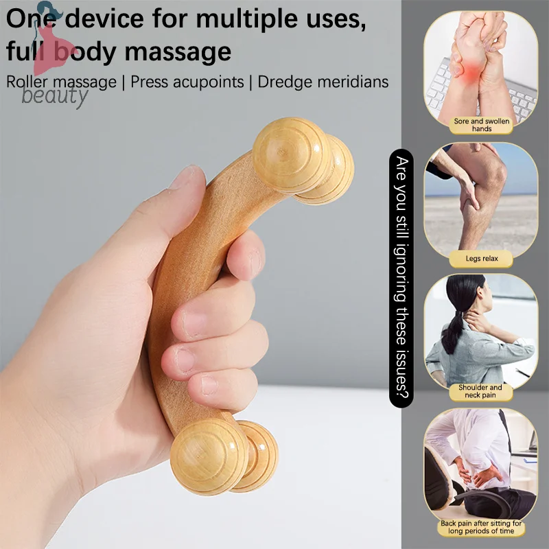 Wood Therapy Massage Tool Lymphatic Drainage Massager Anti Cellulite Fascia Massage Roller For Full Body Muscle Pain Relief